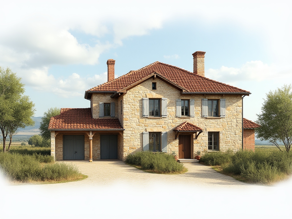 Architecture typique du Languedoc avec influences méditerranéennes